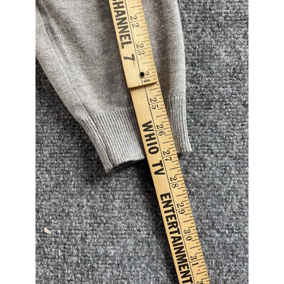 Roundtree Yorke Shirt Mens XLT  1/4 Zip Pullover Mock Neck Grey Sweater LS Fall - Picture 11 of 16